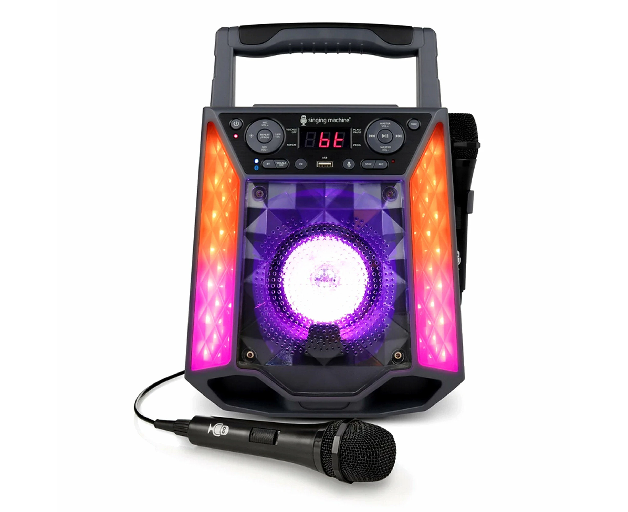 Singing Machine Shine Duets Karaoke Machine Twin Mics Voice Change Bluetooth