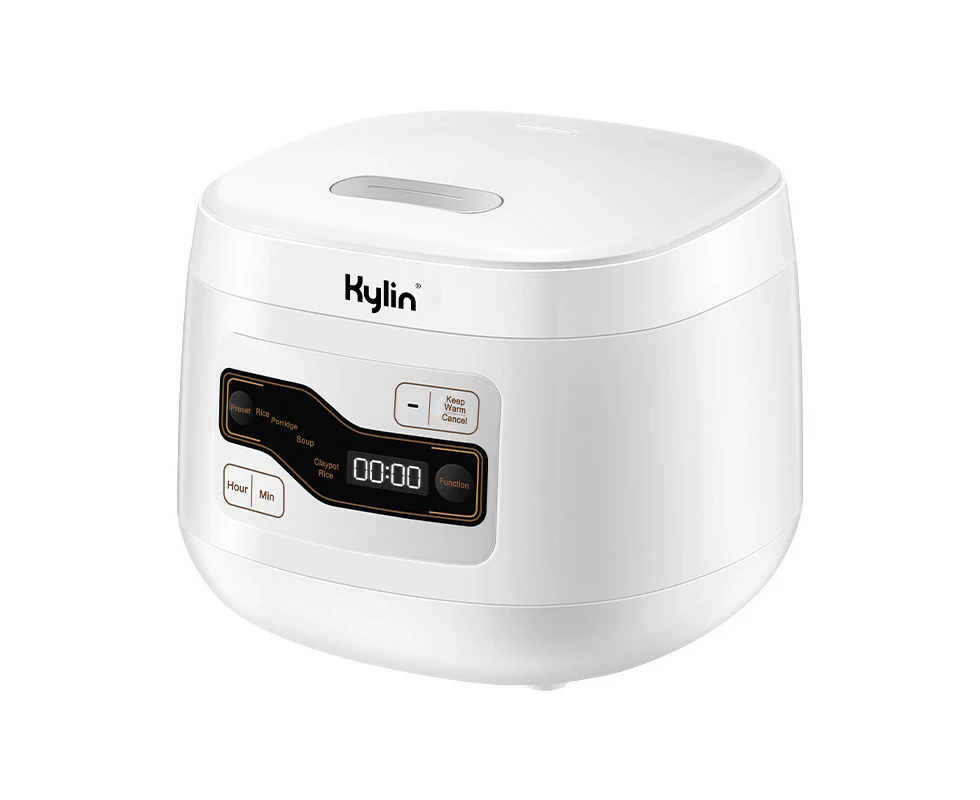 Kylin Electric No Coating Ceramic 4 Cups Rice Cooker 2L White AU-K1020