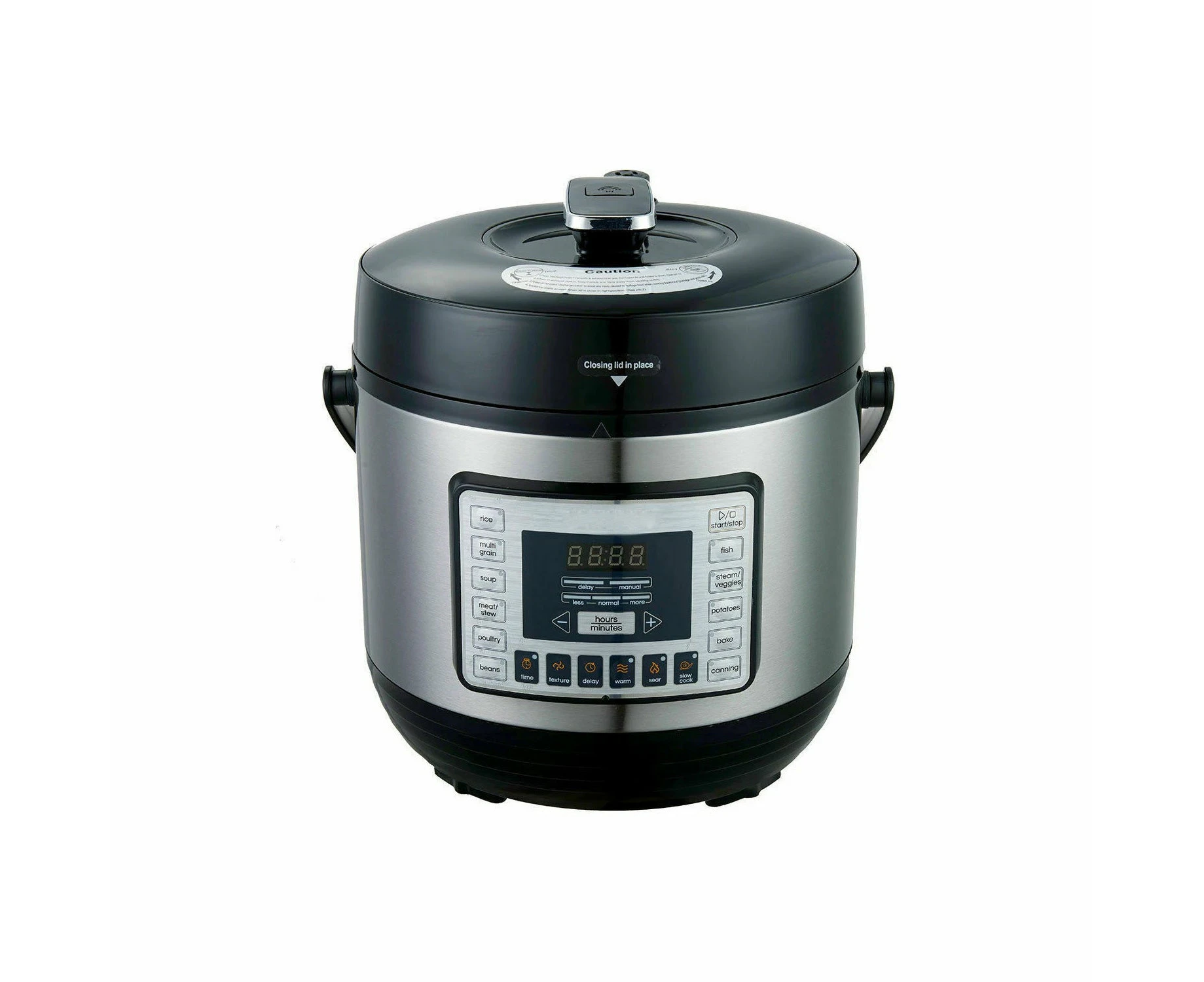 6L Electric Digital Slow/Pressure Cooker Stainless Steel 1000W