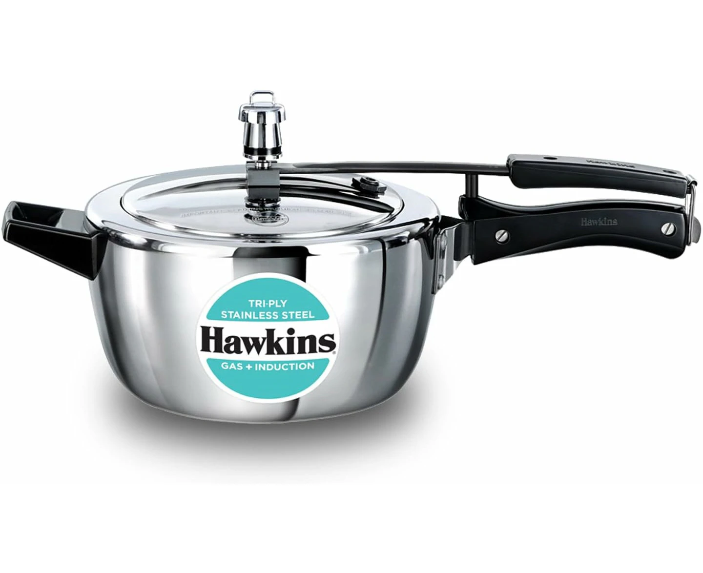 Hawkins 3.5 Litre Triply Stainless Steel Pressure Cooker, Inner Lid Cooker, Silver (HSST35)