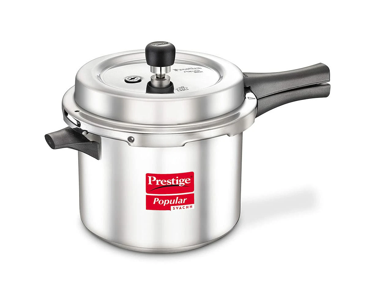 Prestige Popular Svachh 5.0 Litre Aluminium Outer Lid Pressure Cooker, Silver, Medium (10167)