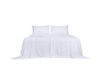 Dreamz Fitted Sheet Set Pillowcase Bamboo King White Summer 4PCS