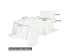 Dreamz Fitted Sheet Set Pillowcase Bamboo Single White Summer 3PCS