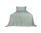 Dreamz Fitted Sheet Set Pillowcase Bamboo King Single Grey Summer 3PCS