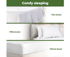 Dreamz Fitted Sheet Set Pillowcase Bamboo Single White Summer 3PCS