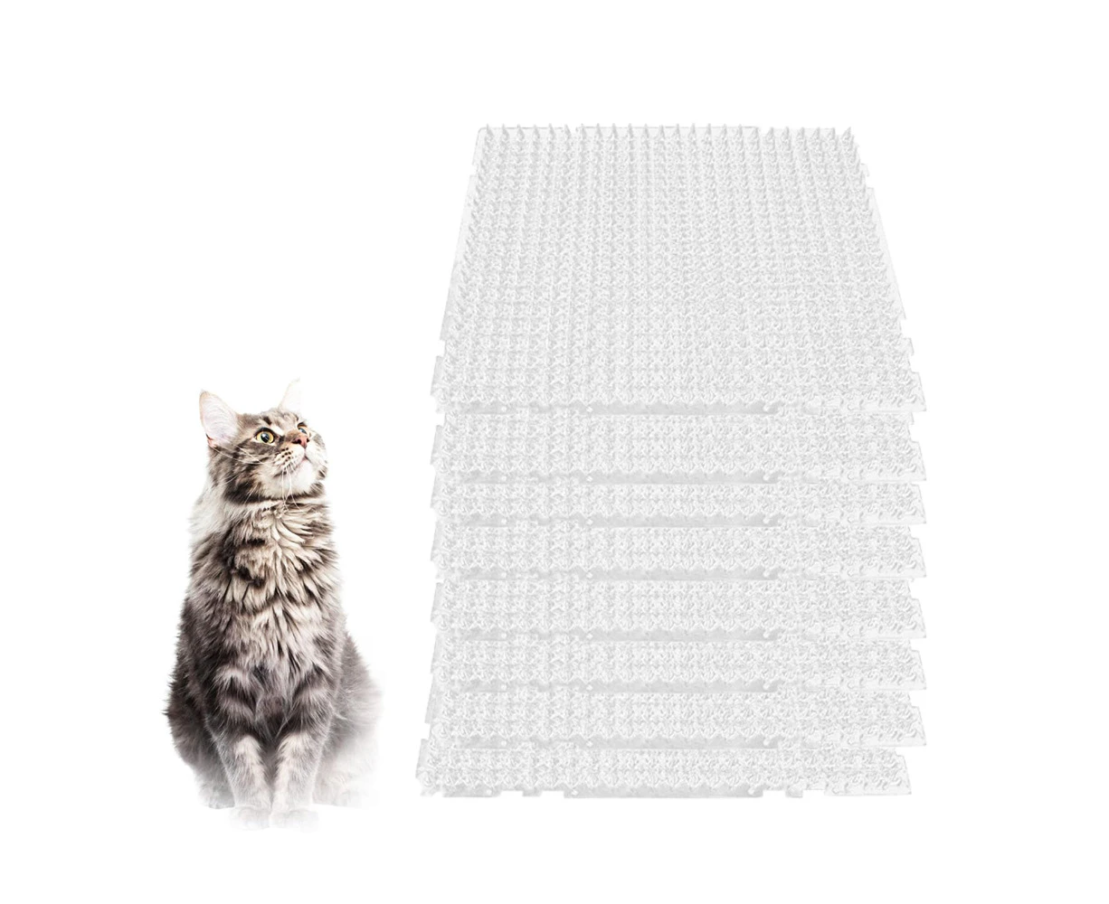 8Pcs Cat Repellent Mat Tip Spikes Wear-Resistant Spiked Deterrent Mats For Home Use