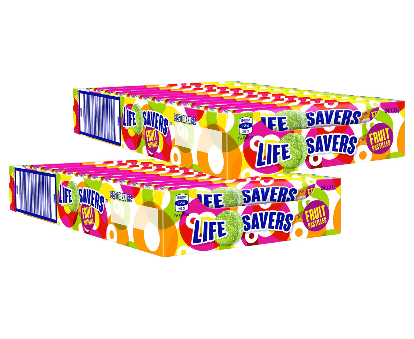 2 x 24pk Life Savers Pastilles Fruit