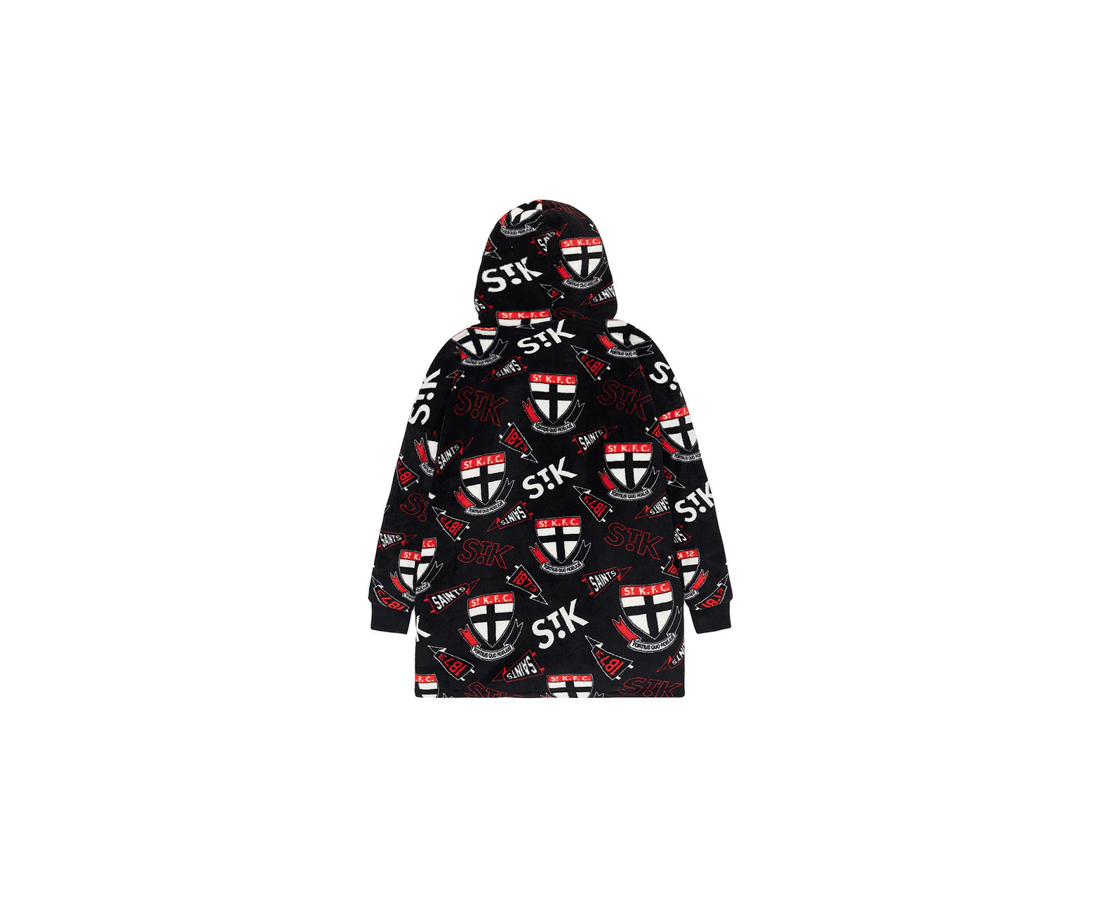 St Kilda Adult Sherpie Oversized Fleece Hoodie