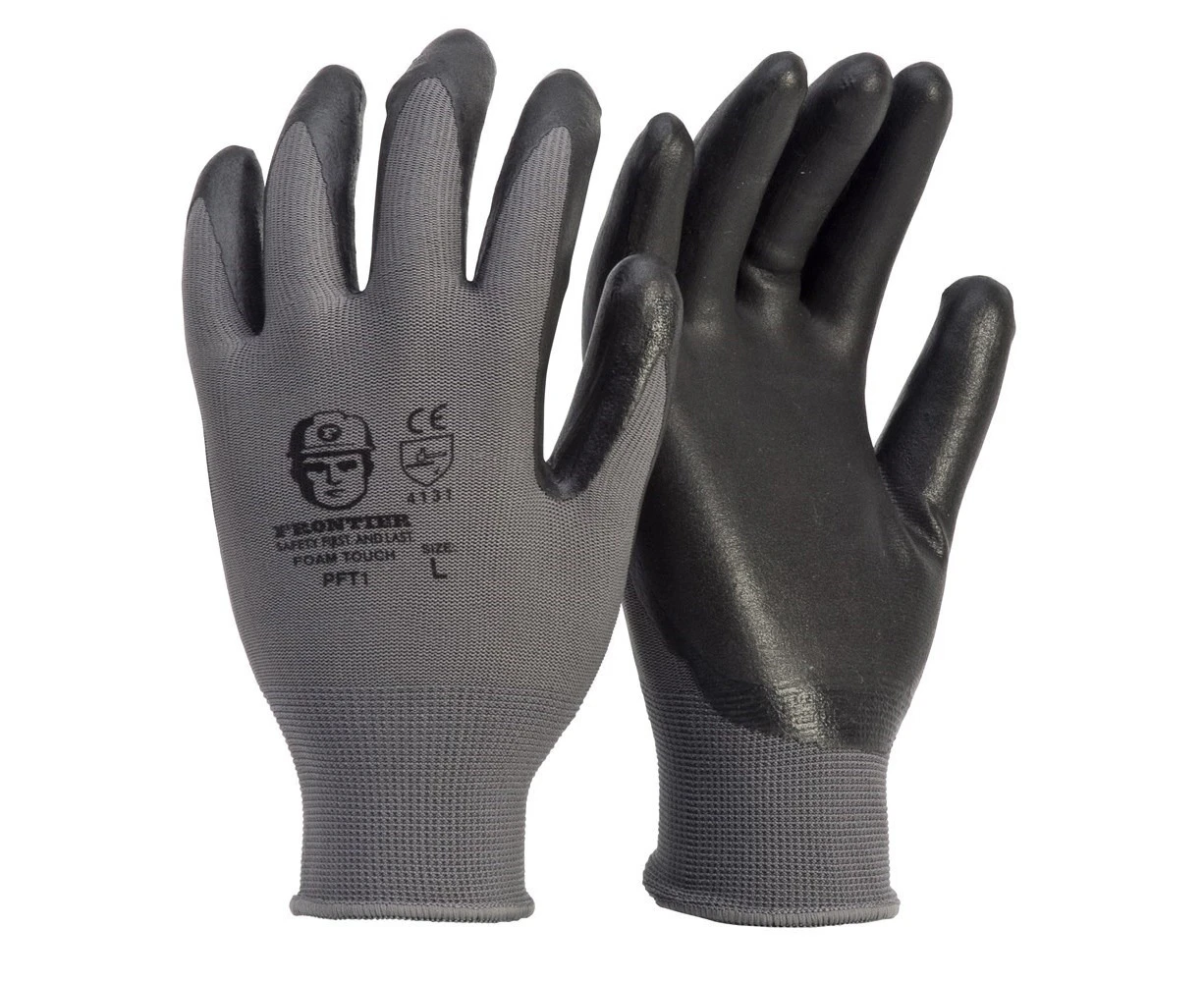 FRONTIER Takt Micro Foam Nitrile Glove | Grey & Black