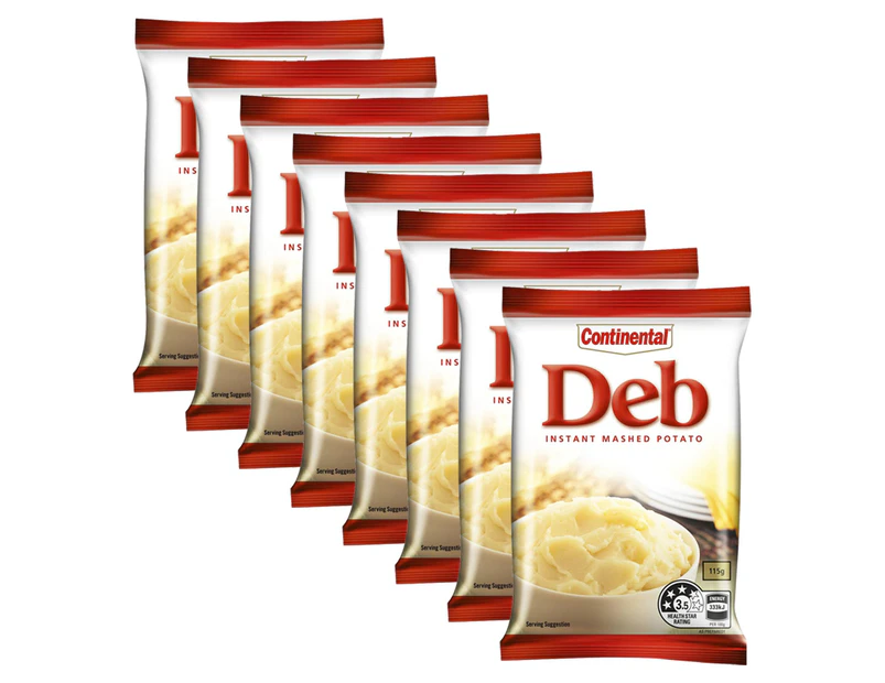 8 x Continental Deb Instant Mashed Potato 115g