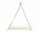 Vibe Geeks Rustic and Minimalist Hanging Wooden Corner Shelf - Wood