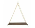 Vibe Geeks Rustic and Minimalist Hanging Wooden Corner Shelf - Wood