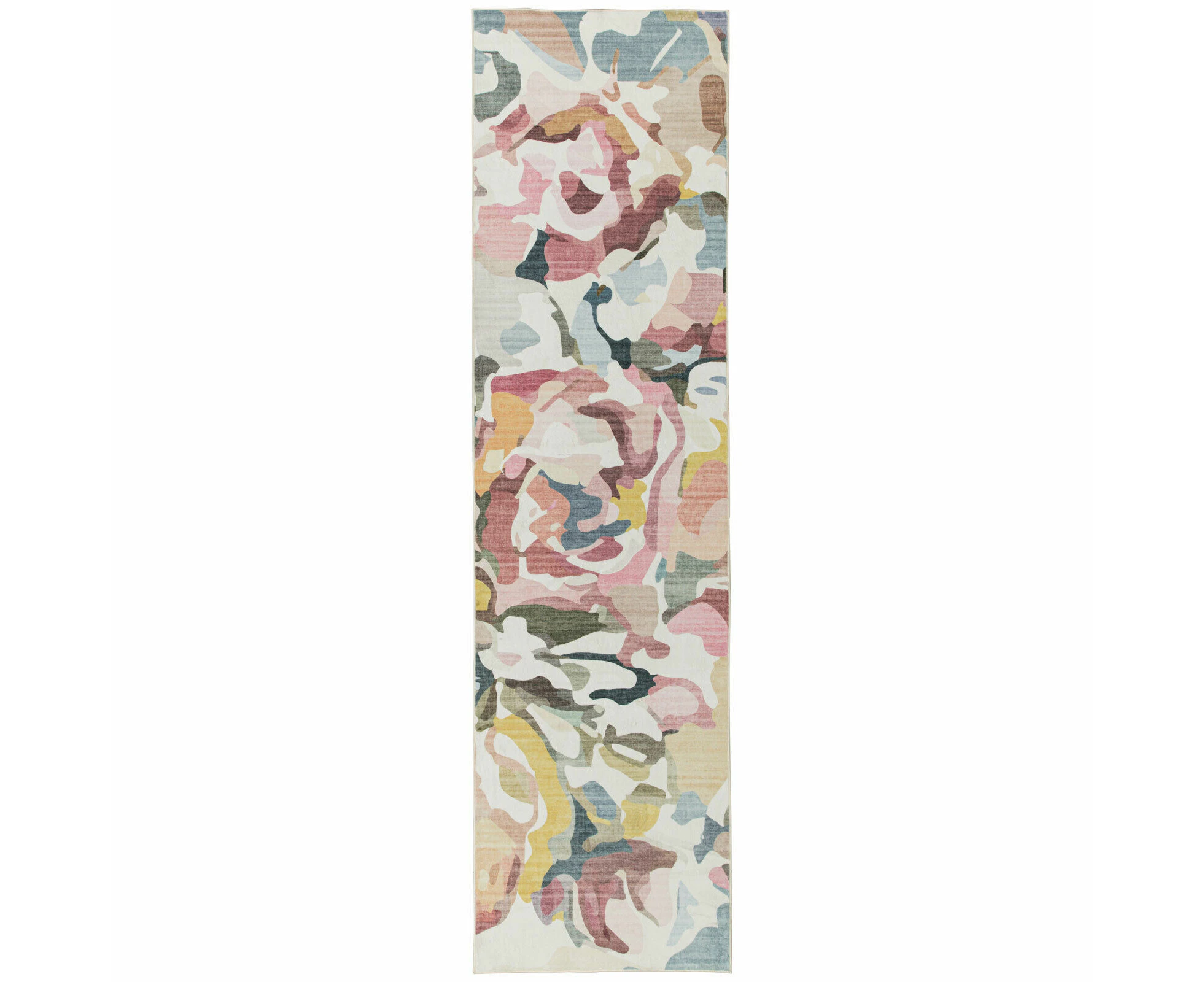 Pastel Pink Hall Runner Rug Non Slip Floor Rug Plush Modern Carpet 80x300cm