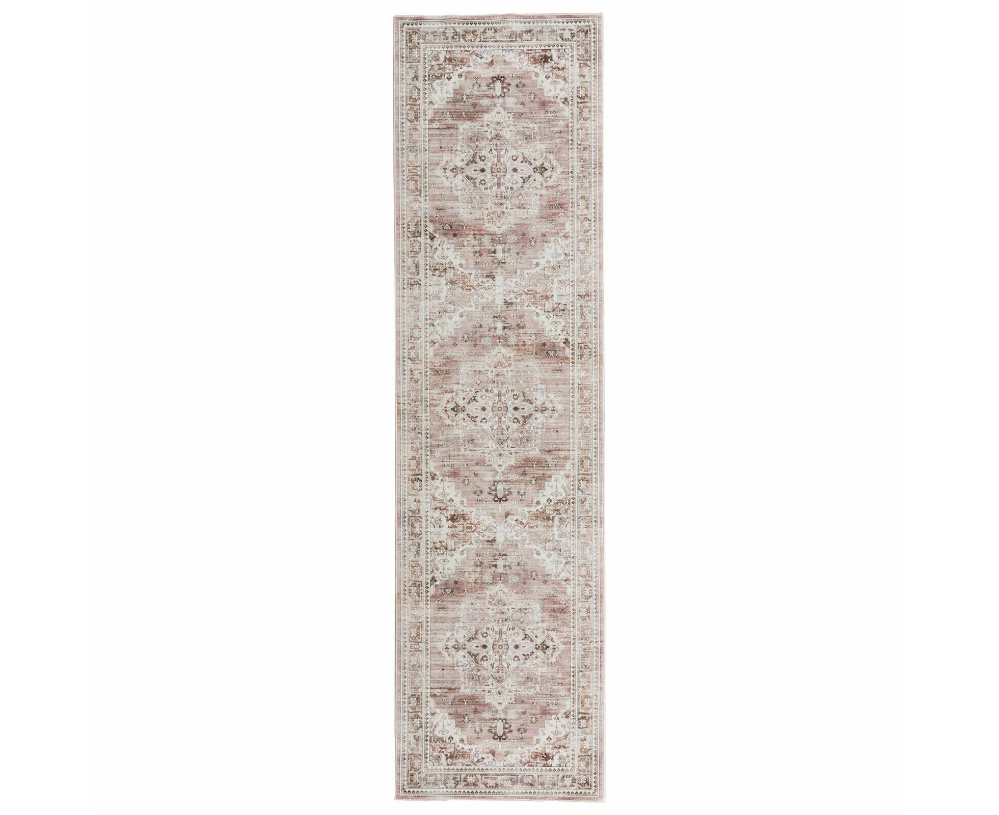 Dusty Pink Floor Runner Soft Plush Long Hallway Runners Washable Carpet 80x300cm