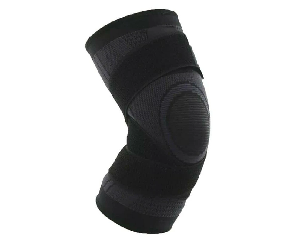 3D Weaving Knee Brace Breathable Sleeve Support Running Jogging Joint Pain Leg Black