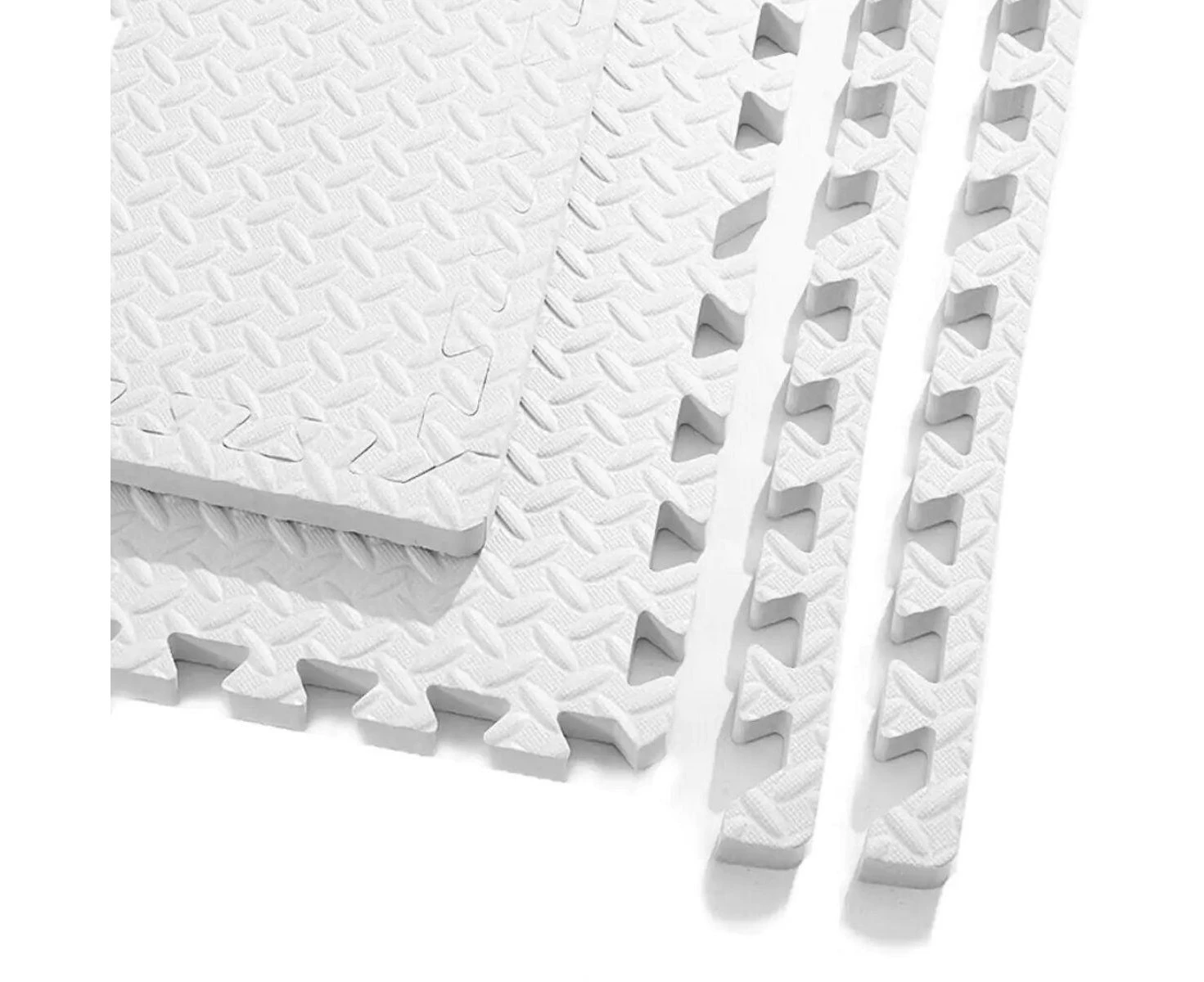 Babiesmart Baby Play Mat Safe Foam Mat Large 60 x 60 x 1 CM Puzzle Tiles - White