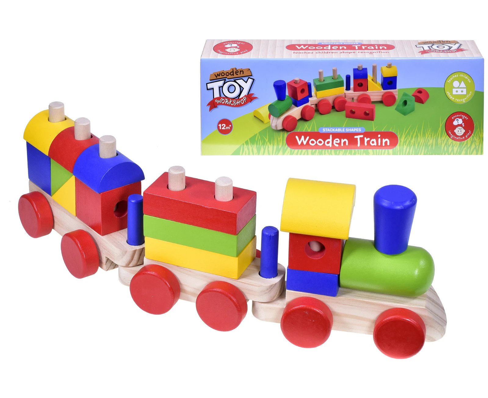 Wooden Blocks Train Set