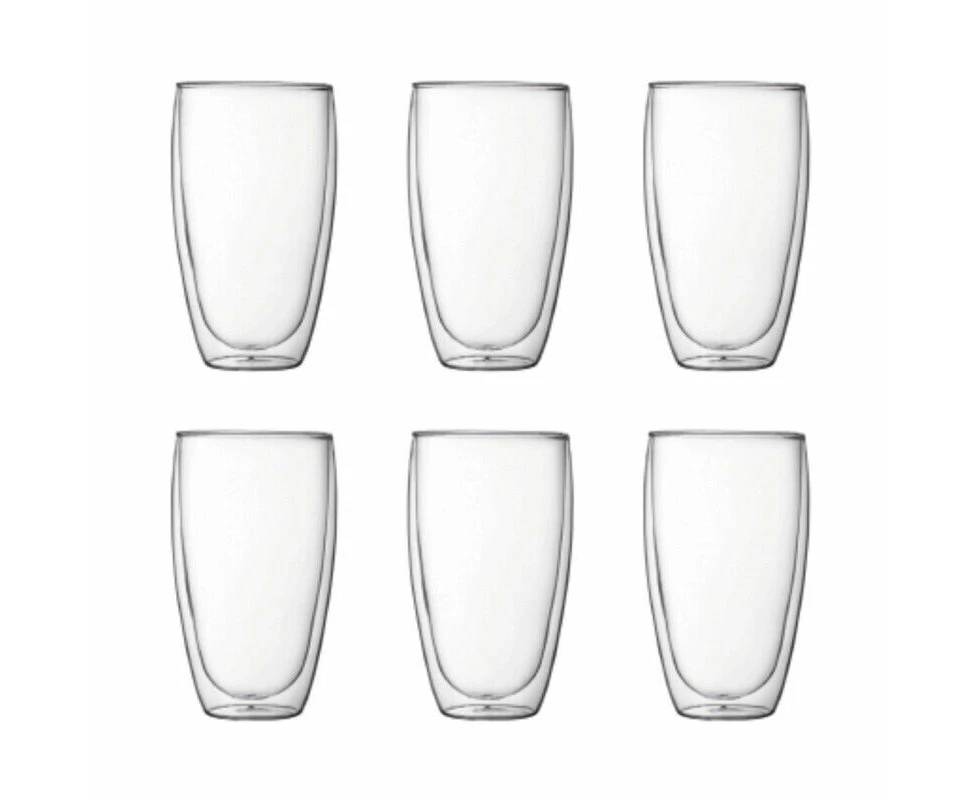 Bodum Pavina Double Wall 450ml Large Glass 6 Piece Set