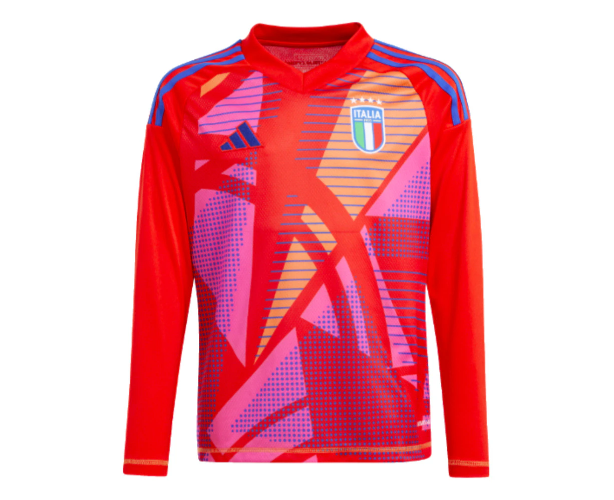 2024-2025 Italy Home Goalkeeper Shirt (Red) - Kids