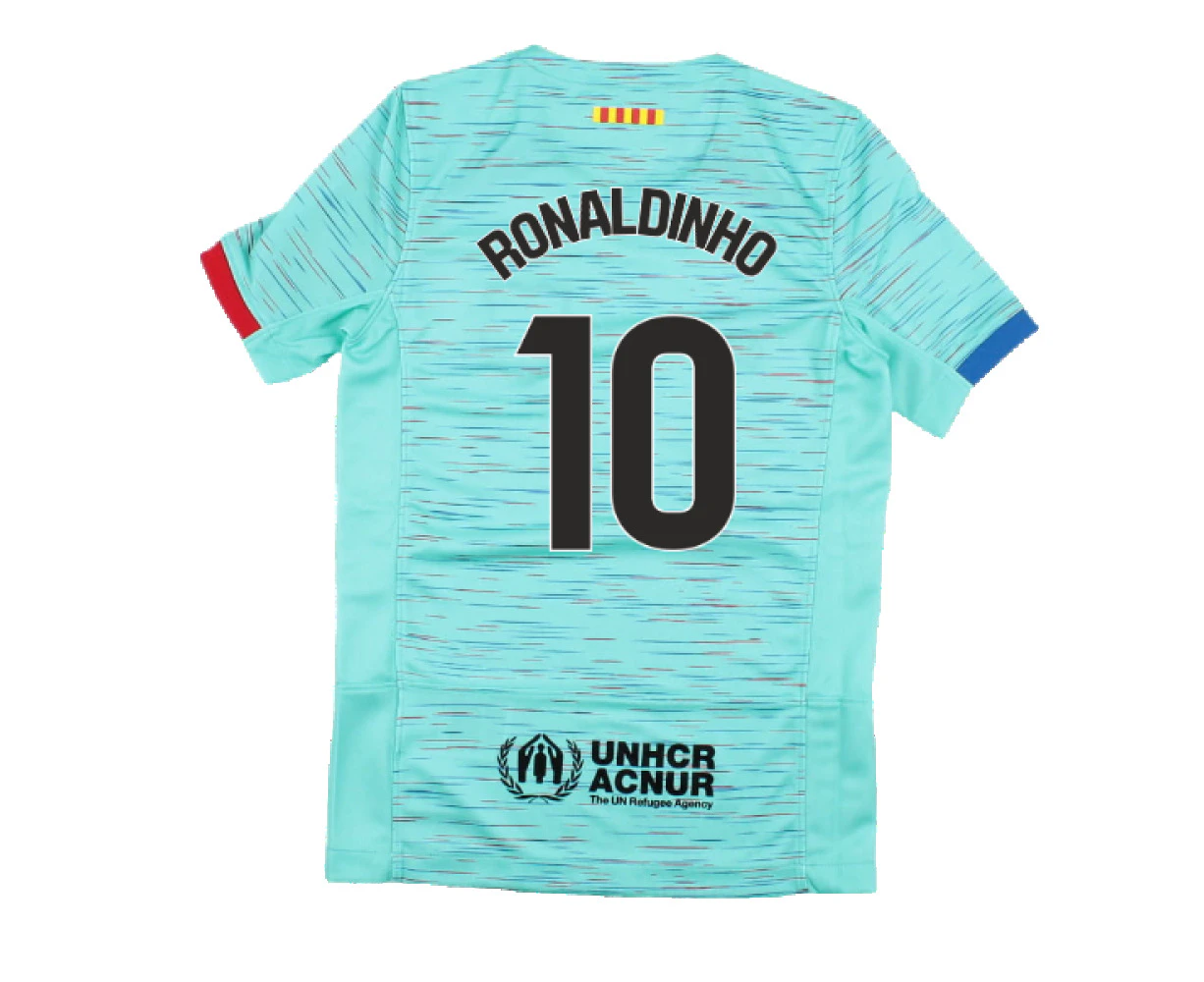 2023-2024 Barcelona Third Shirt (Kids) (Ronaldinho 10)