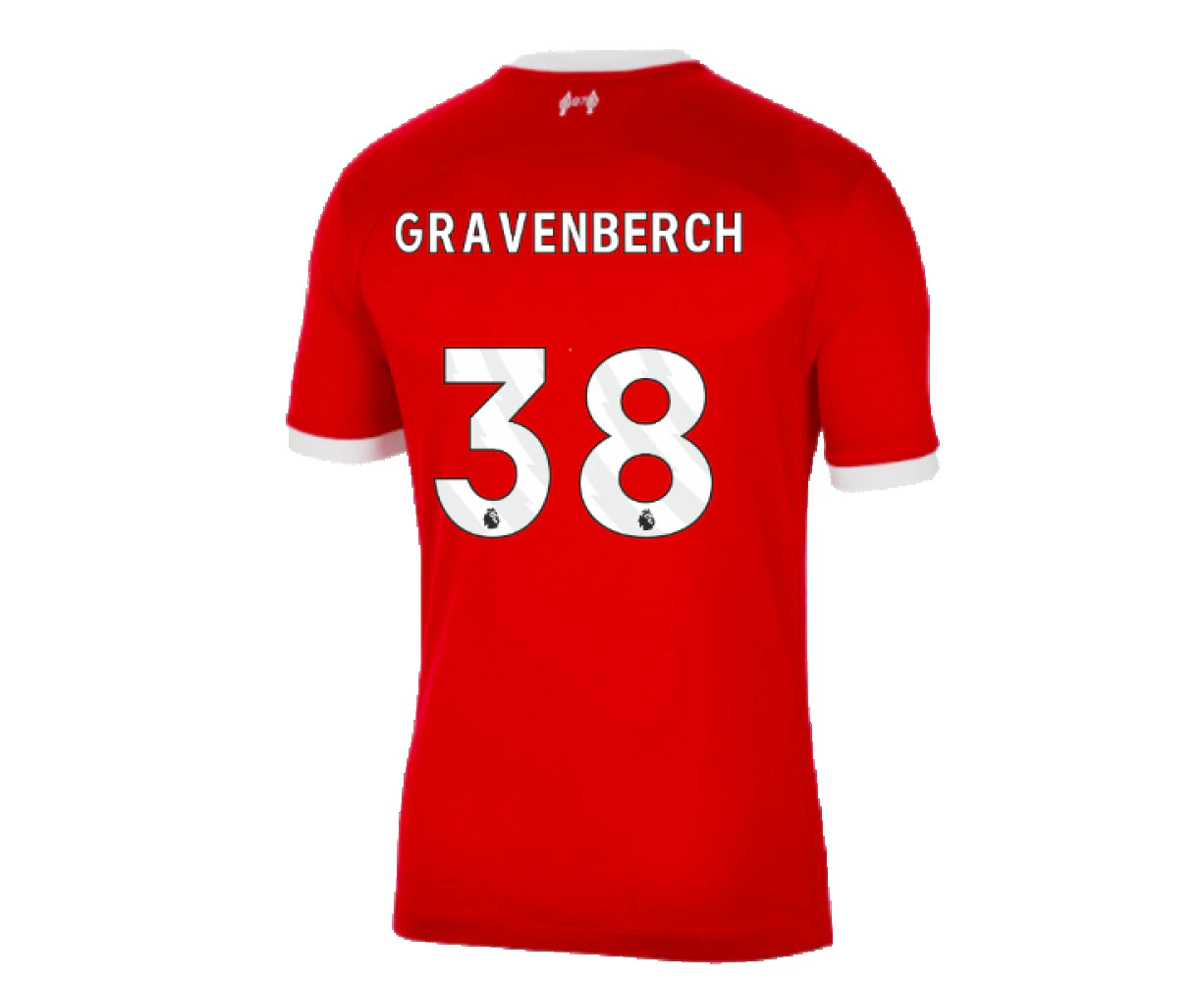 2023-2024 Liverpool Home Shirt (Gravenberch 38)