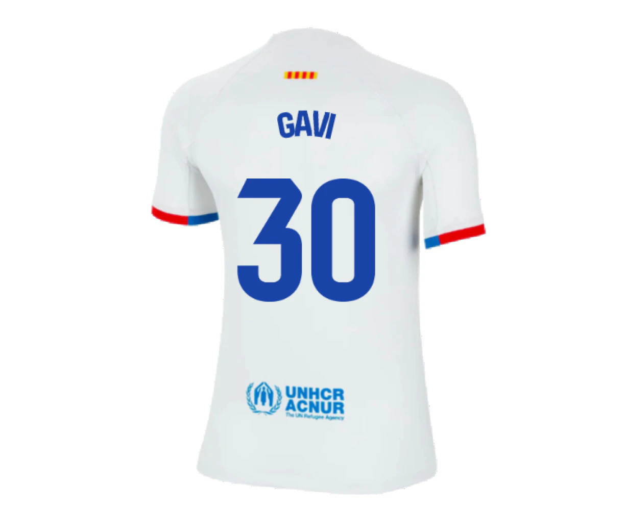 2023-2024 Barcelona Away Shirt (Kids) (Gavi 30)