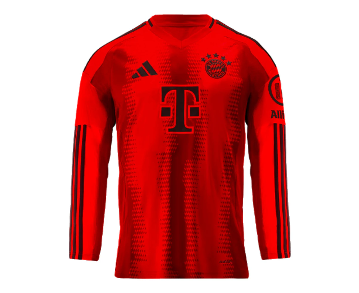 2024-2025 Bayern Munich Long Sleeve Home Shirt (Kids)