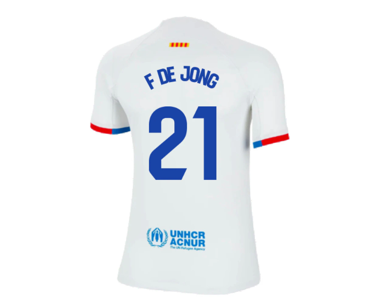 2023-2024 Barcelona Away Shirt (Kids) (F De Jong 21)