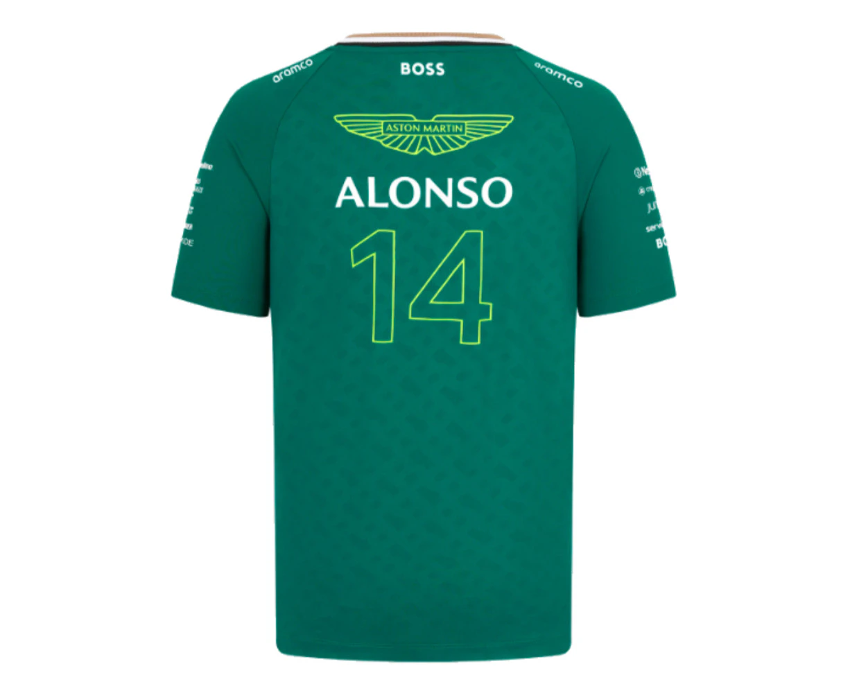 2024 Aston Martin Fernando Alonso Team Tee (Green) - Kids