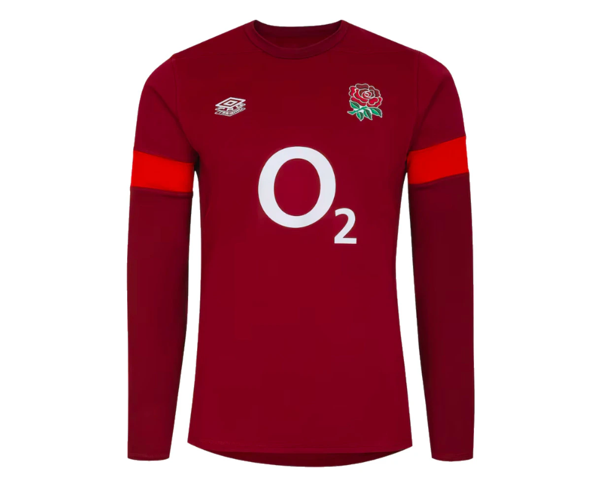 2023-2024 England Rugby Contact Drill Top (Flame Scarlet)