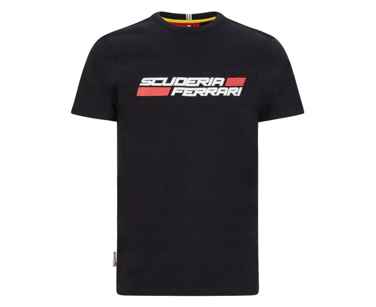 2023 Ferrari FW Mens Scuderia Logo Tee (Black)