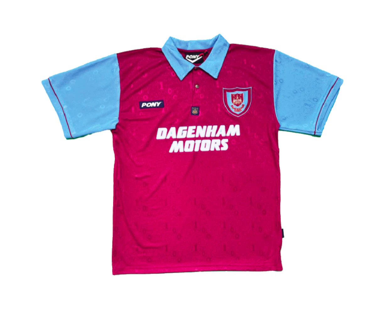 1995-1996 West Ham Centenary Pony Home Shirt