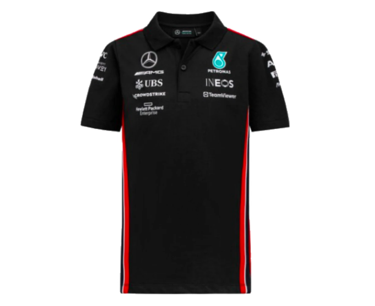 2023 Mercedes-AMG Petronas Team Polo Shirt (Black) - Kids