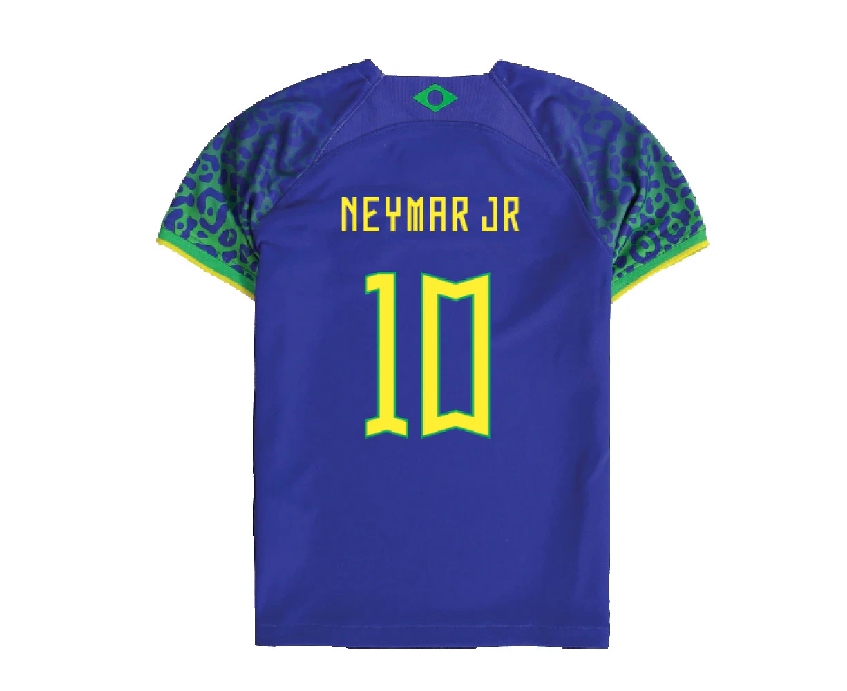 2022-2023 Brazil Away Little Boys Mini Kit (Neymar JR 10)