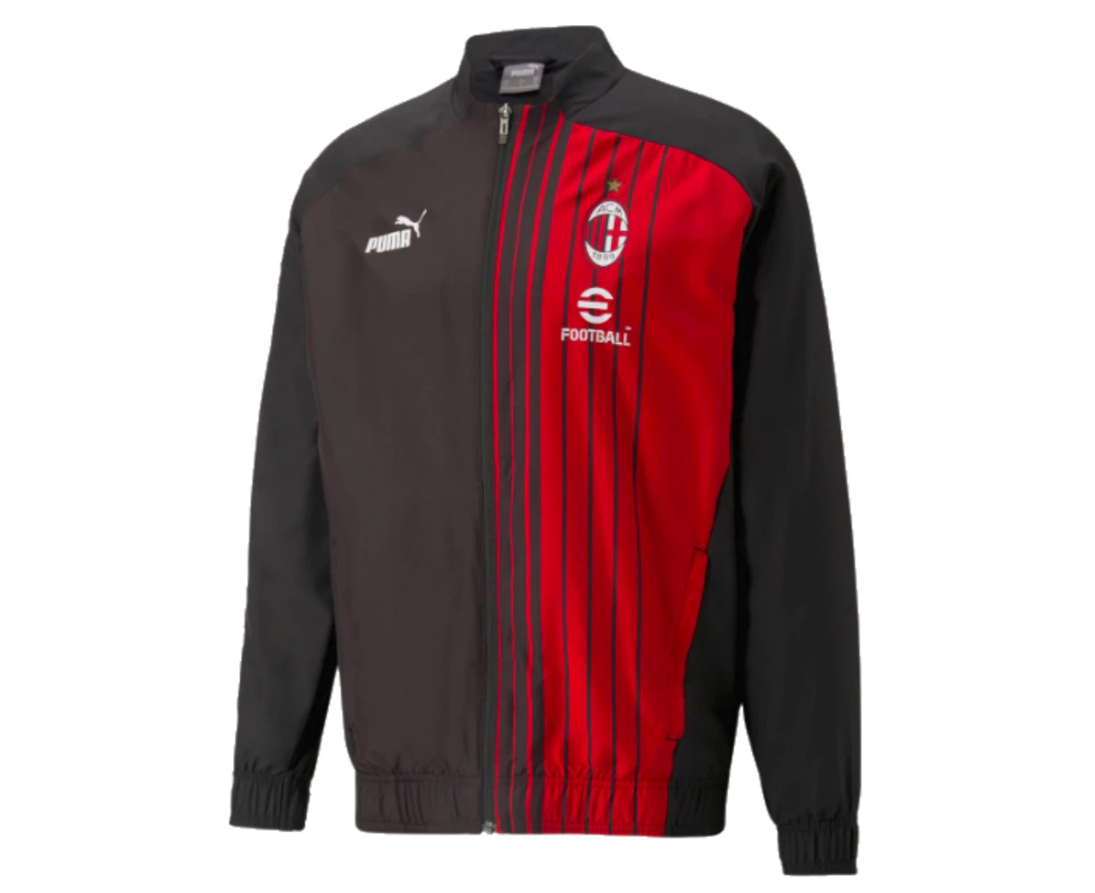 2022-2023 AC Milan Pre-Match Jacket (Black-Red)