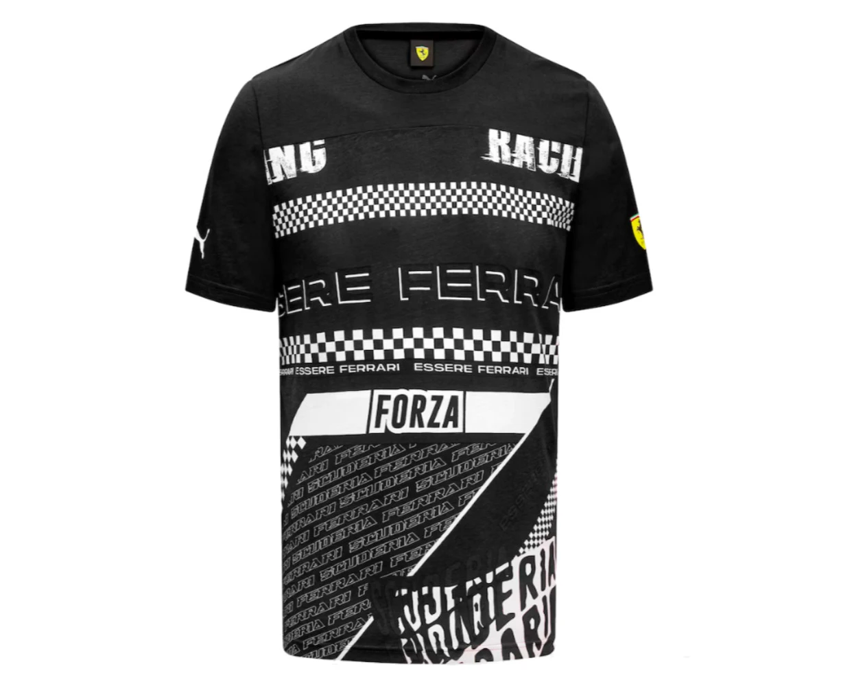 2023 Ferrari Fanwear Graphic Tee (Black)