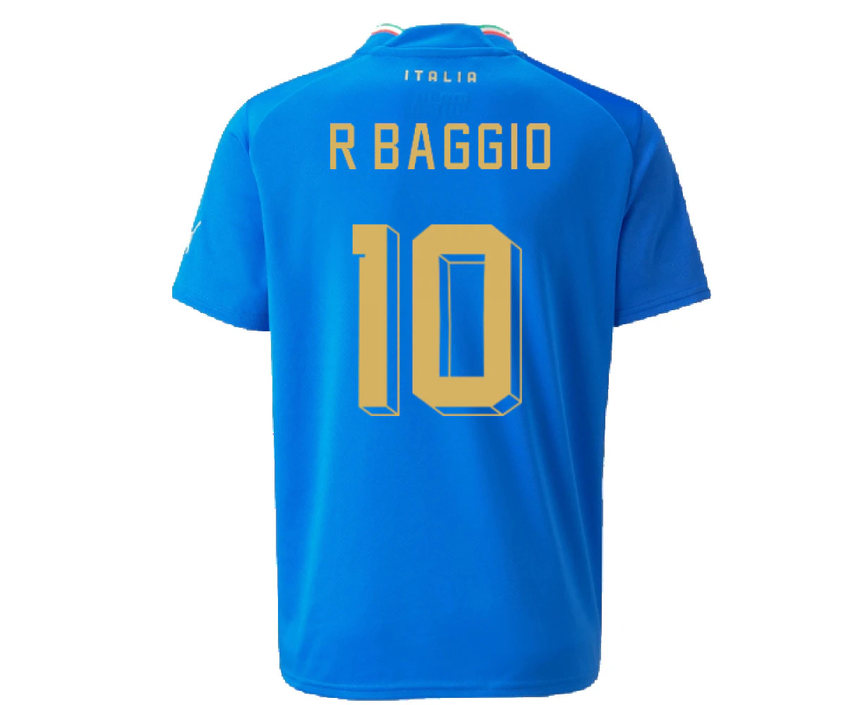 2022-2023 Italy Home Shirt (Kids) (R BAGGIO 10)