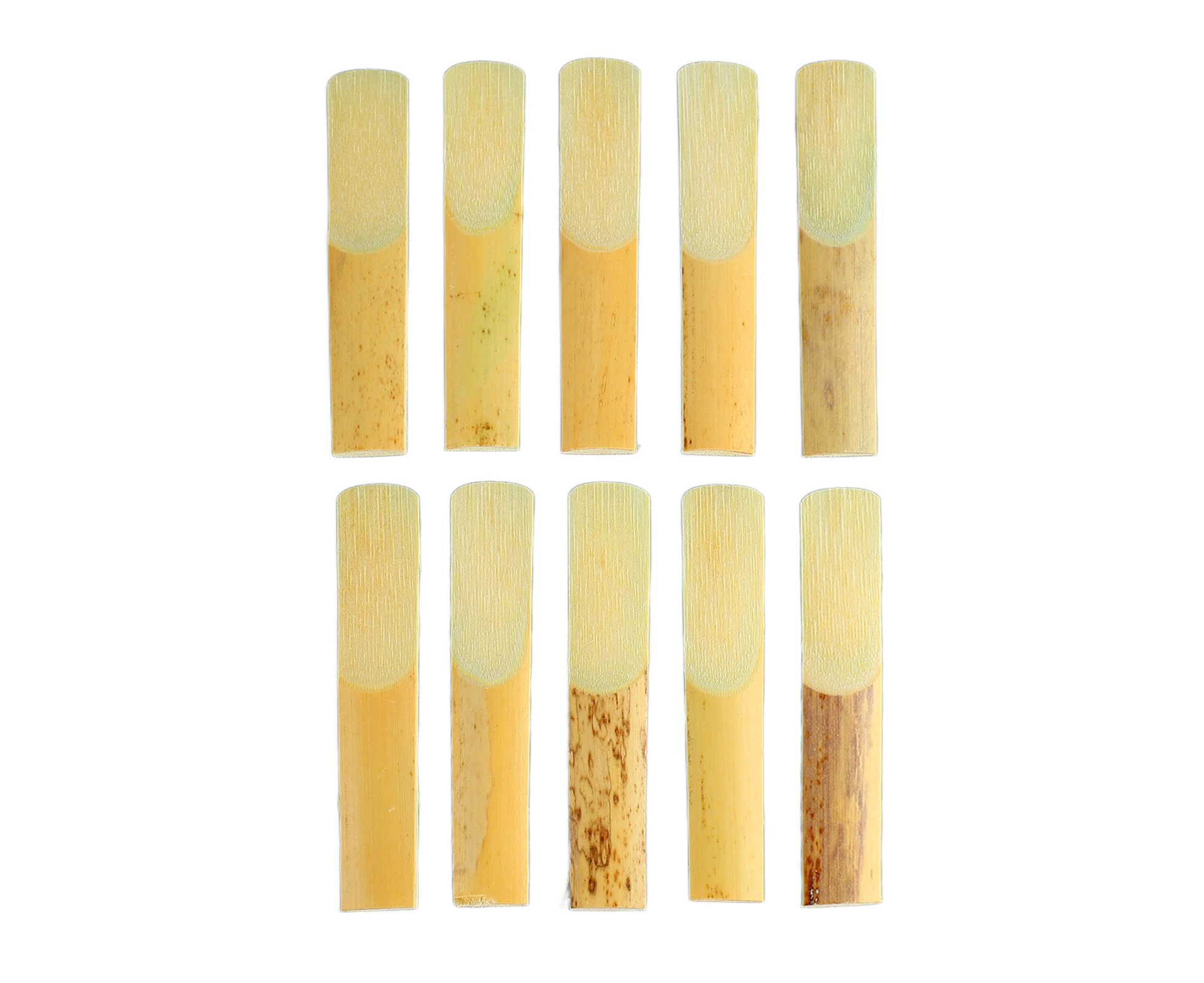 10Pcs Saxophone Eb Clarinet Reeds Strength 2 Robust Professional Sax Eb Clarinet Reed Set Wood Color Number 2.5