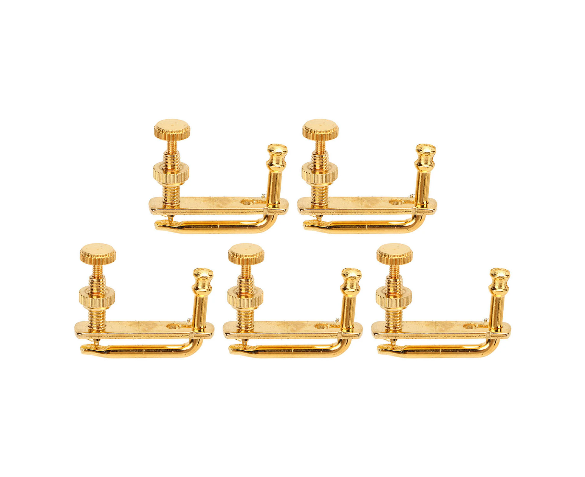 5Pcs Violin Fine Tuner Golden Metal Glossy Surface Violin Fine Tuning Accessories For Replacement