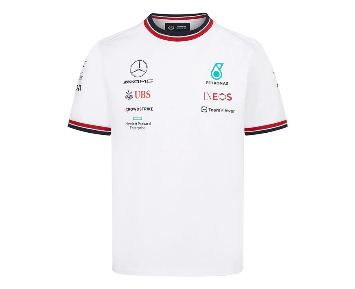 2022 Mercedes Driver Tee (White) - Kids