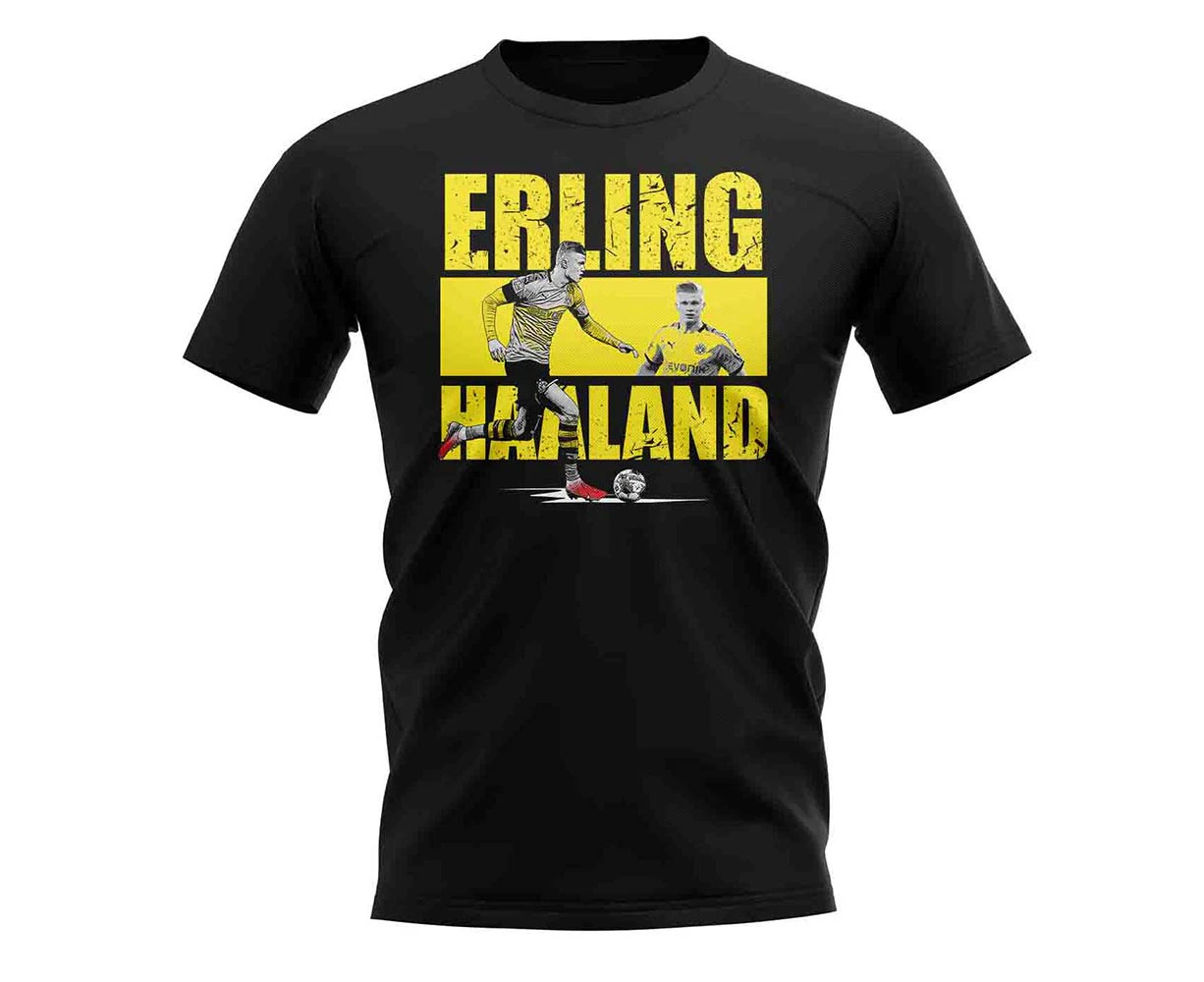 Erling Haaland Player Collage T-Shirt (Black)