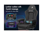 ALFORDSON Gaming Office Chair with Massage Cushion Fabric Grey