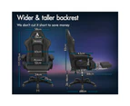 ALFORDSON Gaming Office Chair with Massage Cushion Fabric Grey