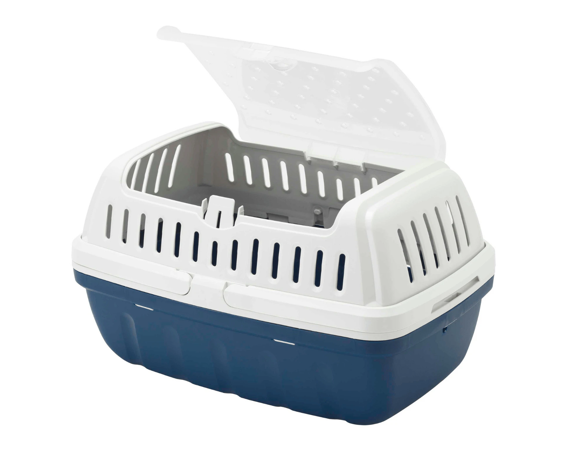 Moderna Hipster Pet Carrier, Top Opening Travel Crate, Blue Berry