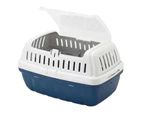 Moderna Hipster Pet Carrier, Top Opening Travel Crate, Blue Berry