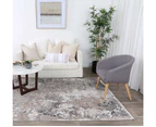 Chesapeake Nineveh Grey Abstract Soft Rug