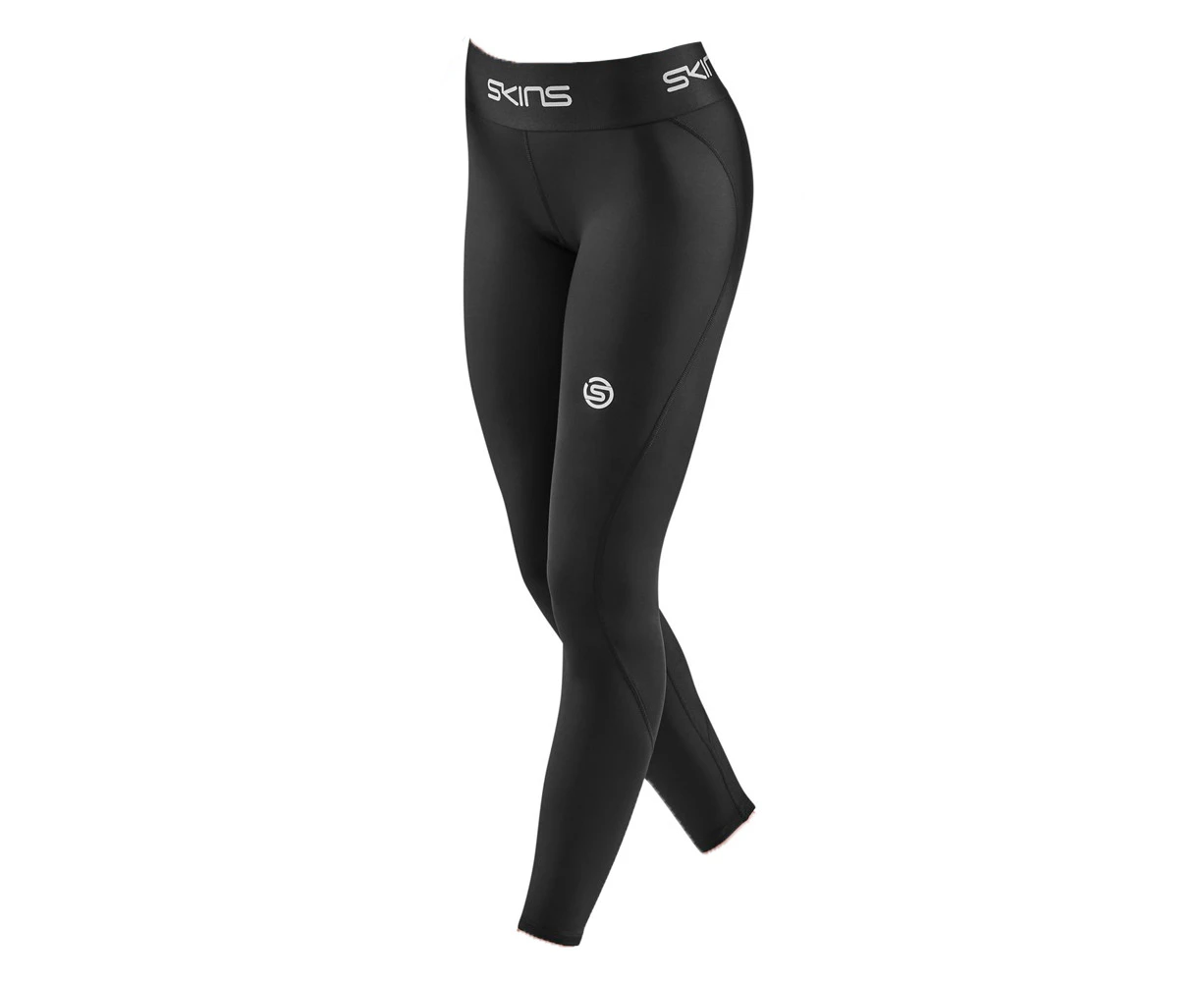 SKINS Compression Series-1 Active Womens 7/8 Long Tights Black Yoga/Sport/Gym