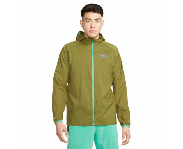 Nike Mens Trail Aireez Lightweight Running Jacket - Green