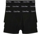 Calvin Klein Men's Cotton Stretch Trunks 3-Pack - Black/Black/Black