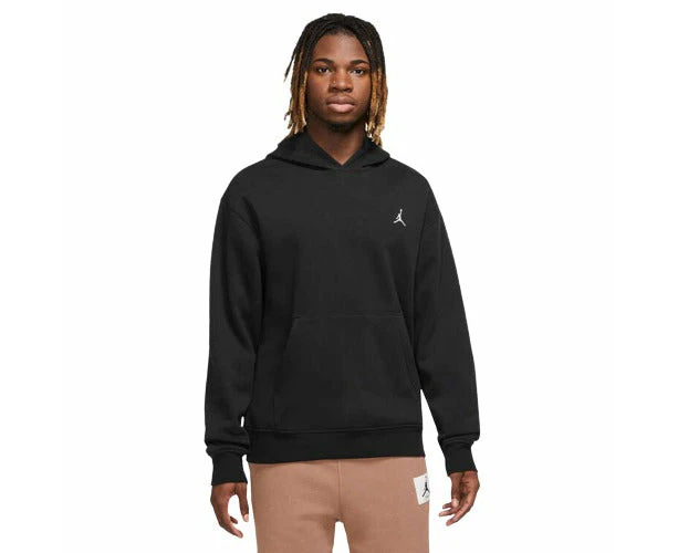 Jordan Mens Essentials Fleece Pullover Hoodie - Black/White